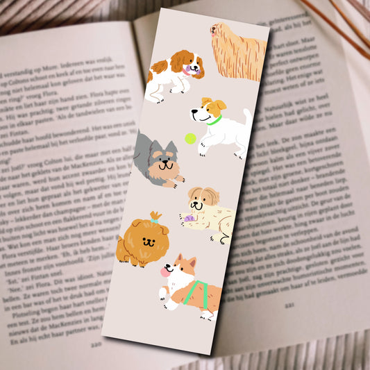 Bookmarks Beige Dogs