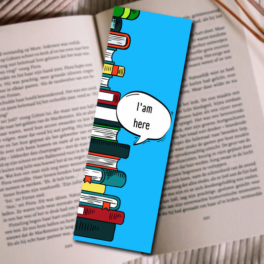 Bookmarks Books Stack Blue I