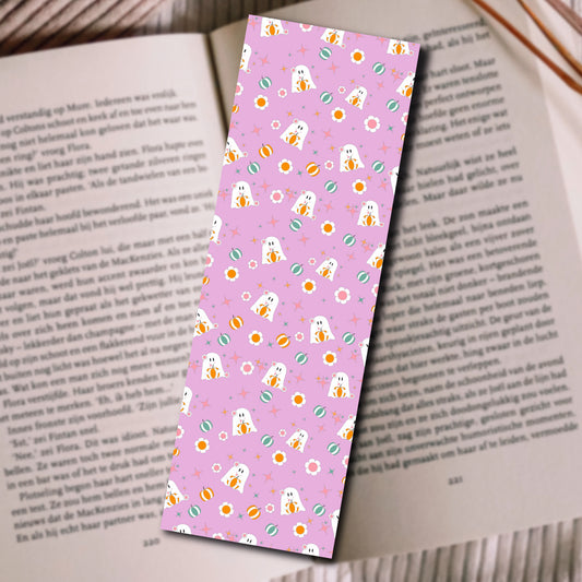 Bookmarks Halloween Ghosts Pink