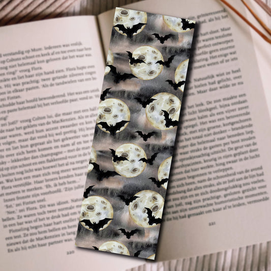 Bookmarks Fall Halloween Bats & Moons