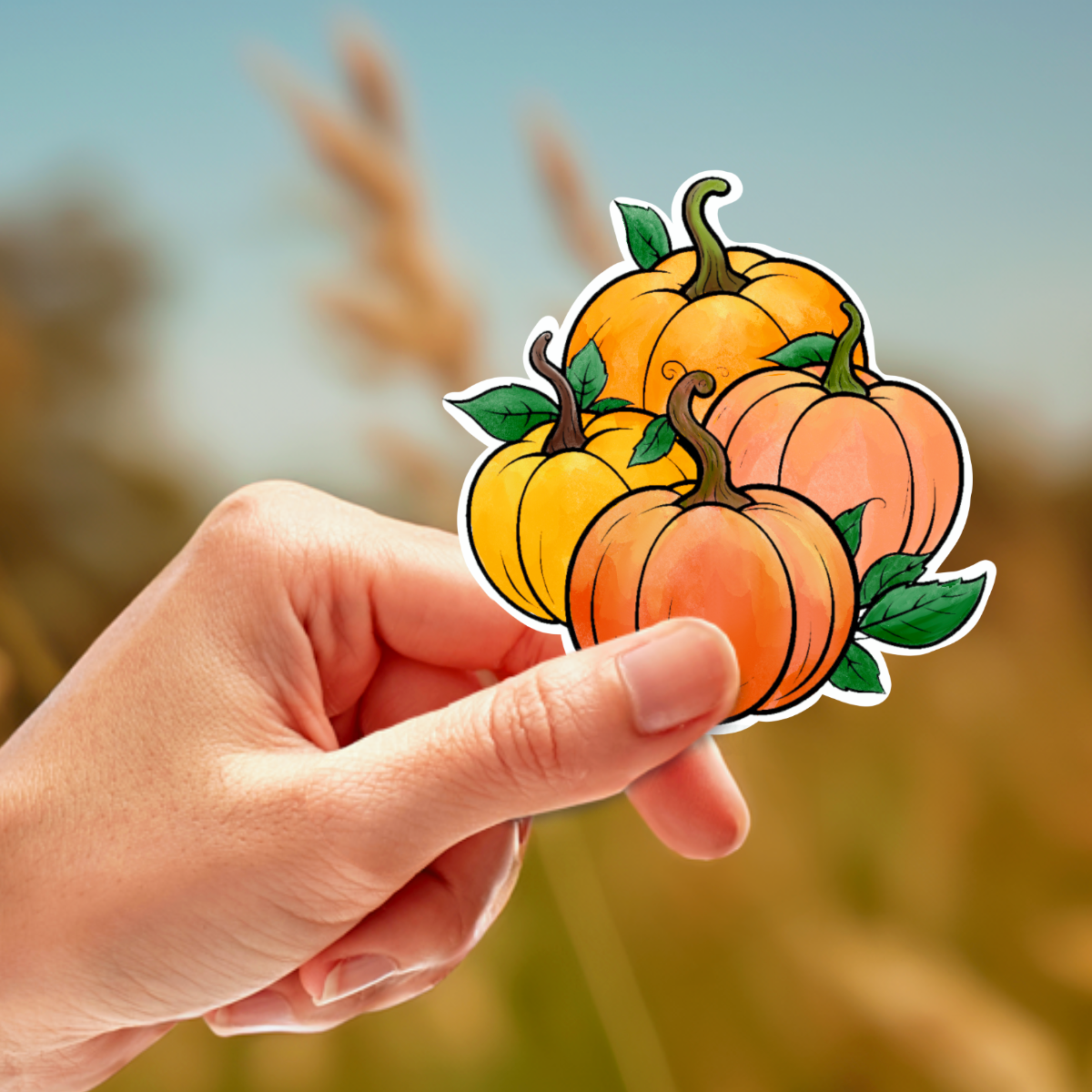 Sticker 3 Pumpkins