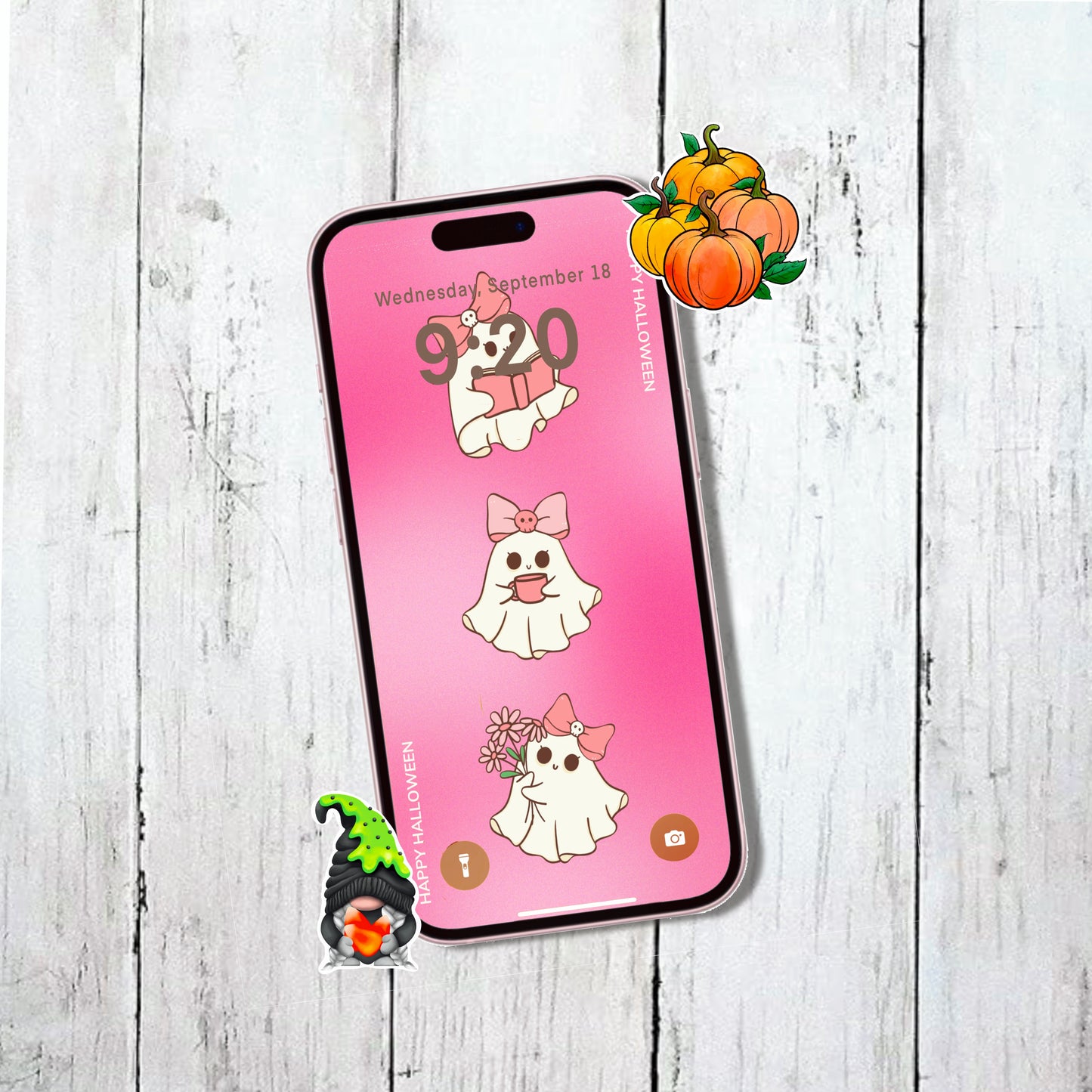 Cellphone Wallpaper Halloween Pink Ghosts