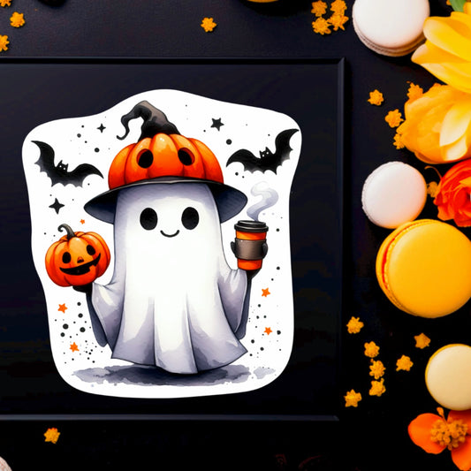 Sticker Jack-o-hat Ghost